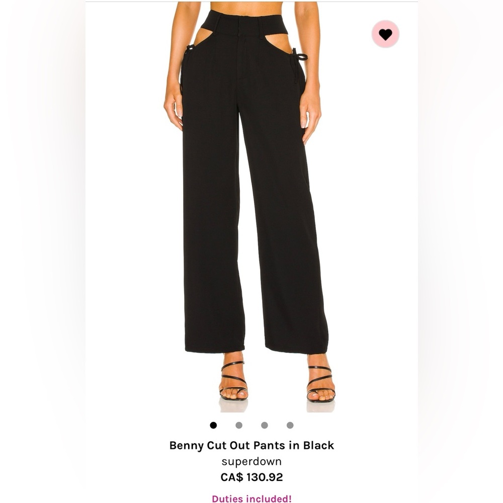 superdown Benny Cut Out Wide-Leg Pants in Black